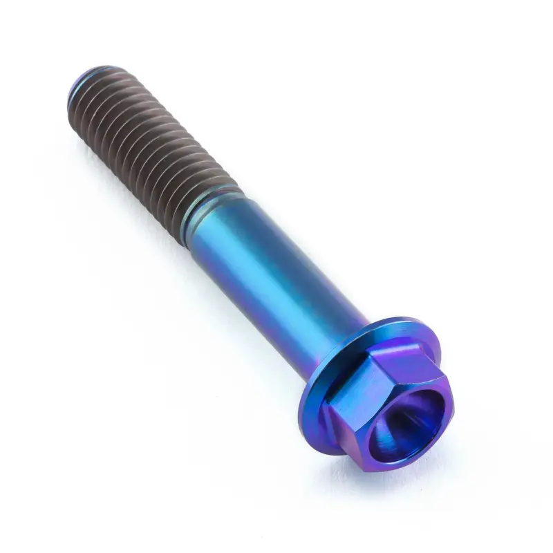 Pro-Bolt titanový šroub s šestihrannou hlavou se závitem M8 x 1,25 mm a délkou 47 mm, barva opálená fialová Vysoce Kvalitní
