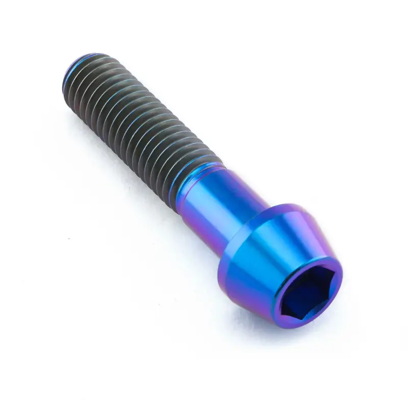 Speciální Cena Pro-Bolt titanový inbusový šroub s kónusovou hlavou se závitem M10 x 1,25 mm a délkou 45 mm, barva opálená fialová