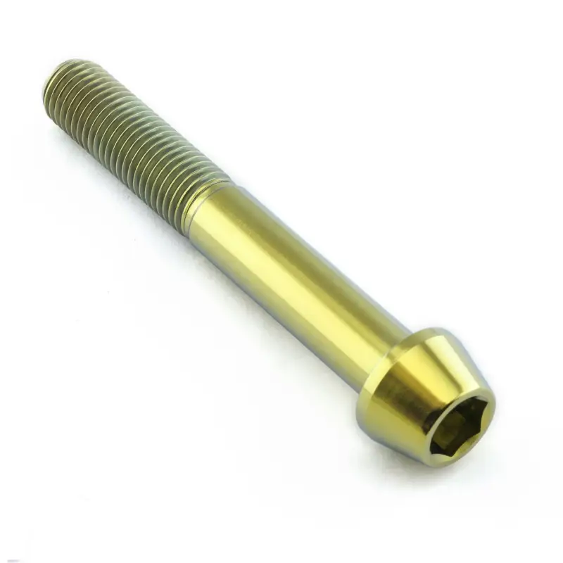 Aktuální Pro-Bolt titanový inbusový šroub s kónusovou hlavou se závitem M10 x 1,25 mm a délkou 70 mm, barva zlatá