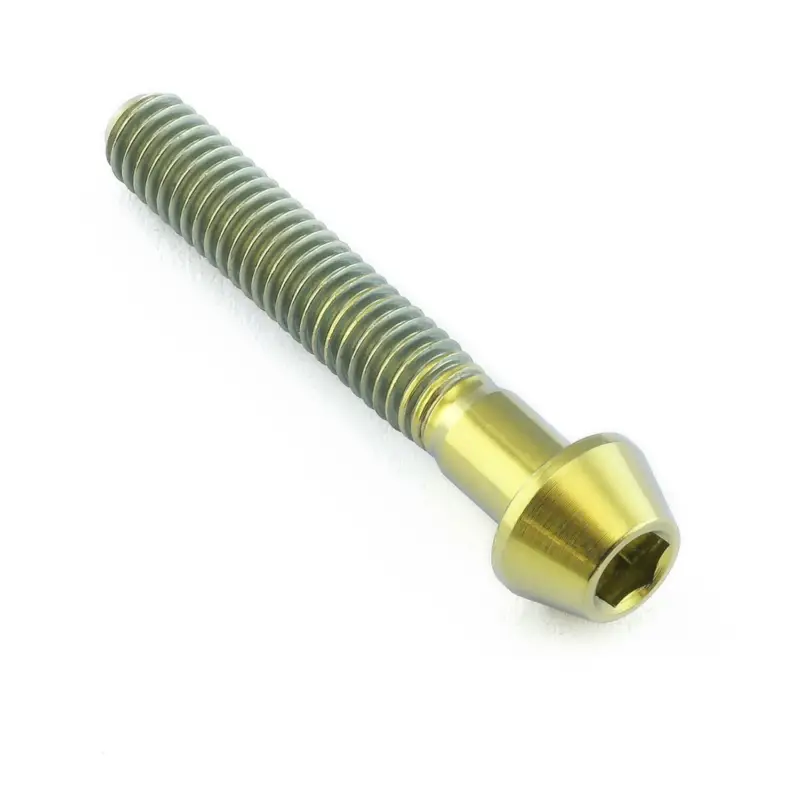 Pro-Bolt titanový inbusový šroub s kónusovou hlavou se závitem M4 x 0,70 mm a délkou 25 mm, barva zlatá Speciální Cena