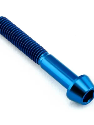 Cenově Výhodný Pro-Bolt titanový inbusový šroub s kónusovou hlavou se závitem M5 x 0,80 mm a délkou 35 mm, barva modrá