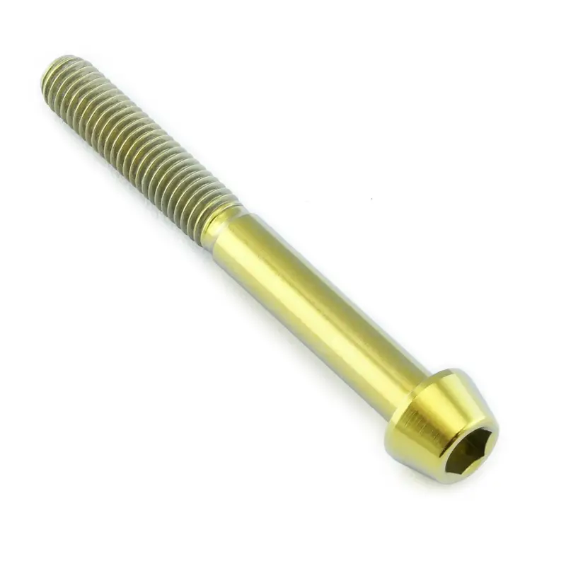 Pro-Bolt titanový inbusový šroub s kónusovou hlavou se závitem M5 x 0,80 mm a délkou 45 mm, barva zlatá Výprodej