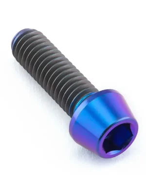 Nejprodávanější Pro-Bolt titanový inbusový šroub s kónusovou hlavou se závitem M6 x 1,00 mm a délkou 20 mm, barva opálená fialová