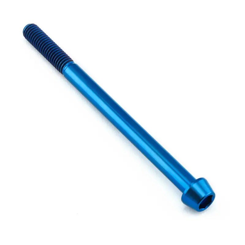 Jen Po Omezenou Doba Pro-Bolt titanový inbusový šroub s kónusovou hlavou se závitem M6 x 1,00 mm a délkou 85 mm, barva modrá