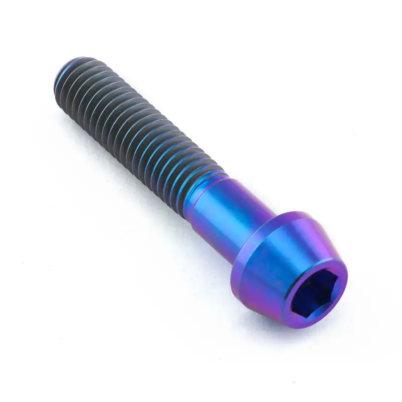 Pro-Bolt titanový inbusový šroub s kónusovou hlavou se závitem M8 x 1,25 mm a délkou 40 mm, barva opálená fialová Must-Have
