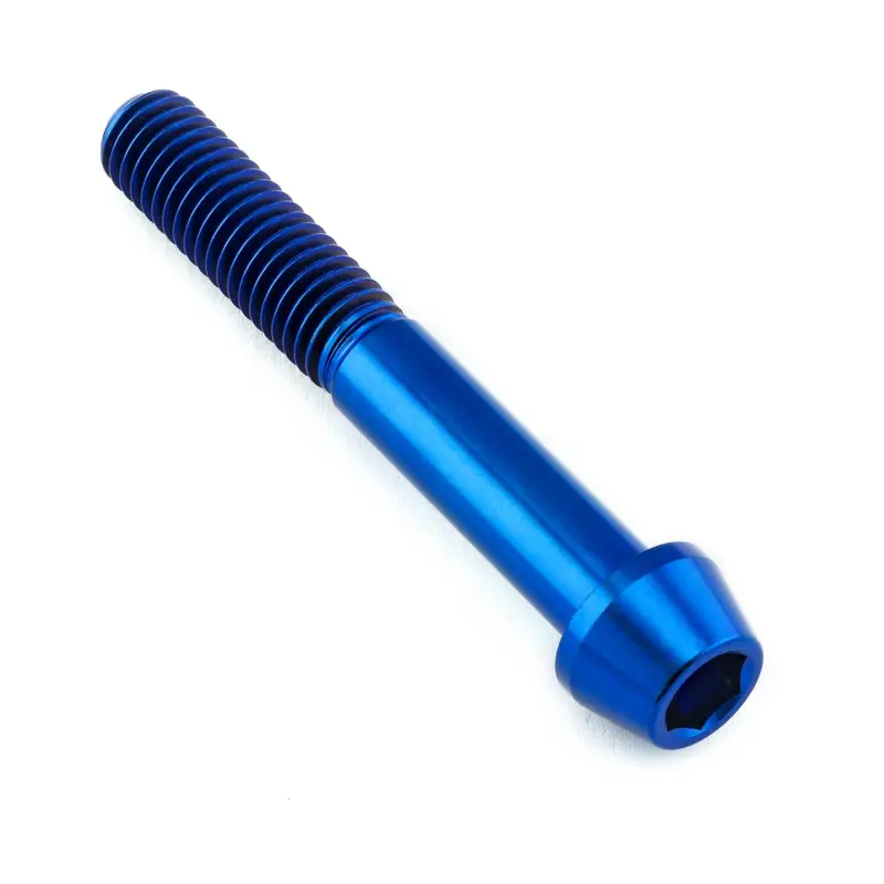 Pro-Bolt titanový inbusový šroub s kónusovou hlavou se závitem M8 x 1,25 mm a délkou 55 mm, barva modrá Hit Sezóny