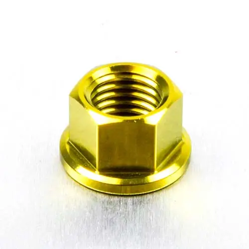 Nová Kolekce Pro-Bolt titanová matka se závitem M12 x 1,50 mm, barva zlatá
