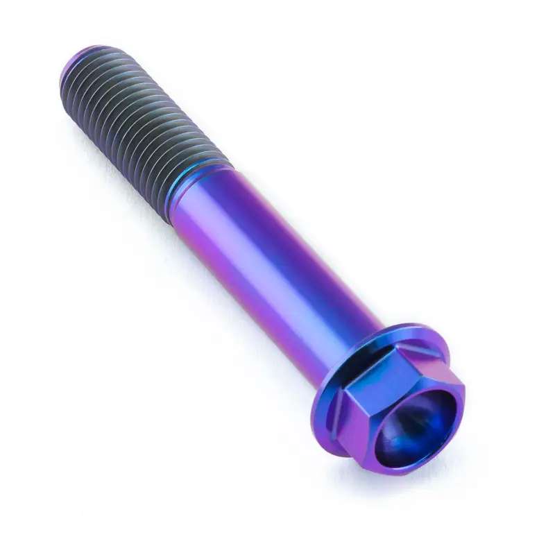 Pro-Bolt titanový šroub s šestihrannou hlavou se závitem M10 x 1,25 mm a délkou 60 mm, barva opálená fialová Sleva