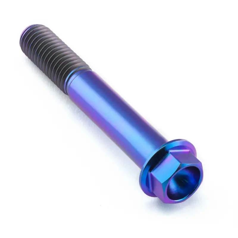 Horká Nabídka Pro-Bolt titanový šroub s šestihrannou hlavou se závitem M10 x 1,50 mm a délkou 65 mm, barva opálená fialová