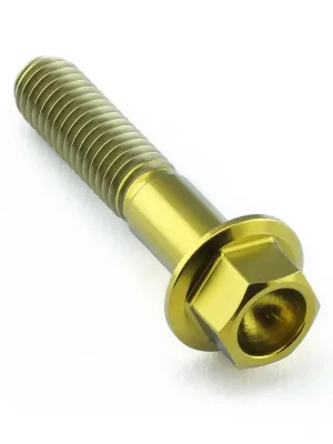 Horká Nabídka Pro-Bolt titanový šroub s šestihrannou hlavou se závitem M6 x 1,00 mm a délkou 30 mm, barva zlatá