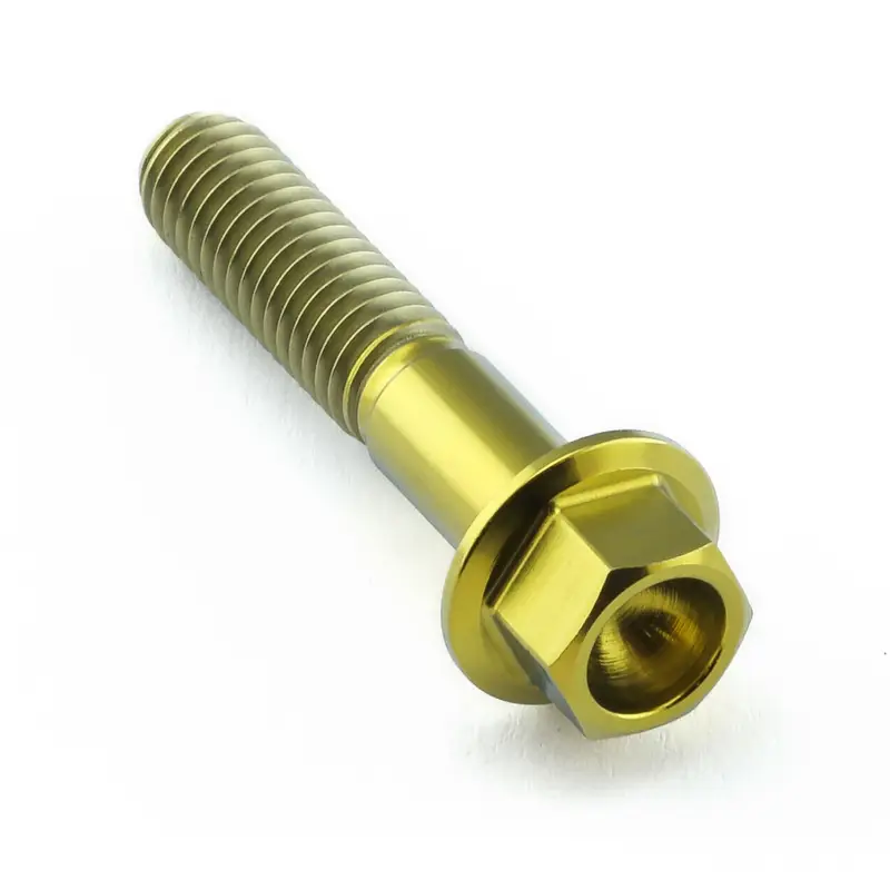 Horká Nabídka Pro-Bolt titanový šroub s šestihrannou hlavou se závitem M6 x 1,00 mm a délkou 30 mm, barva zlatá