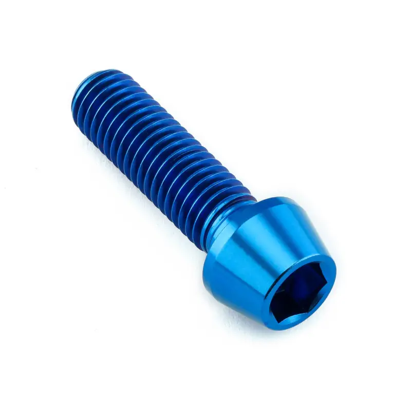 Pro-Bolt titanový inbusový šroub s kónusovou hlavou se závitem M10 x 1,50 mm a délkou 35 mm, barva modrá Bezpečná Platba
