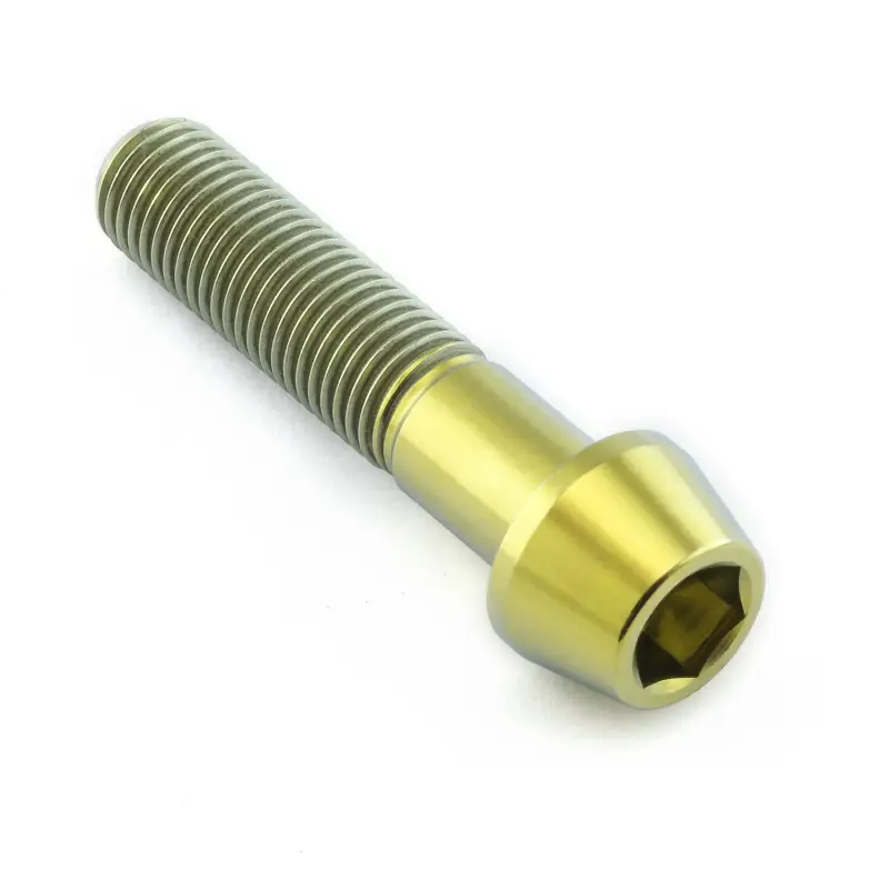 Pro-Bolt titanový inbusový šroub s kónusovou hlavou se závitem M10 x 1,50 mm a délkou 45 mm, barva zlatá Cenová Bomba