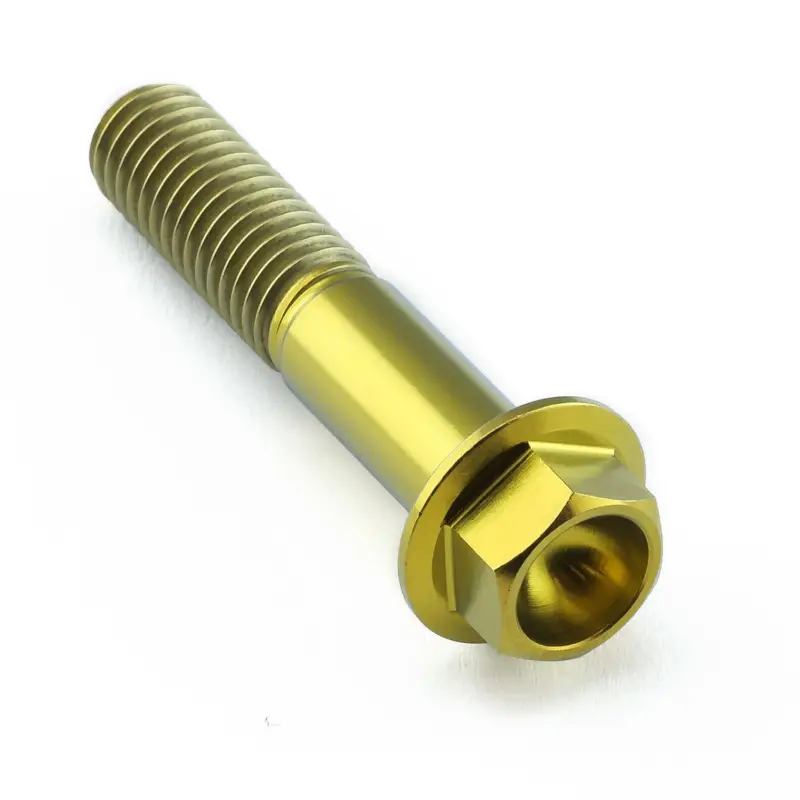Zlevněný Pro-Bolt titanový šroub s šestihrannou hlavou se závitem M8 x 1,25 mm a délkou 40 mm, barva zlatá