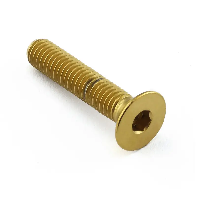 Kup Teď Pro-Bolt nerezový inbusový šroub se zápustnou hlavou se závitem M6 x 1,00 mm a délkou 26,25 mm, barva zlatá