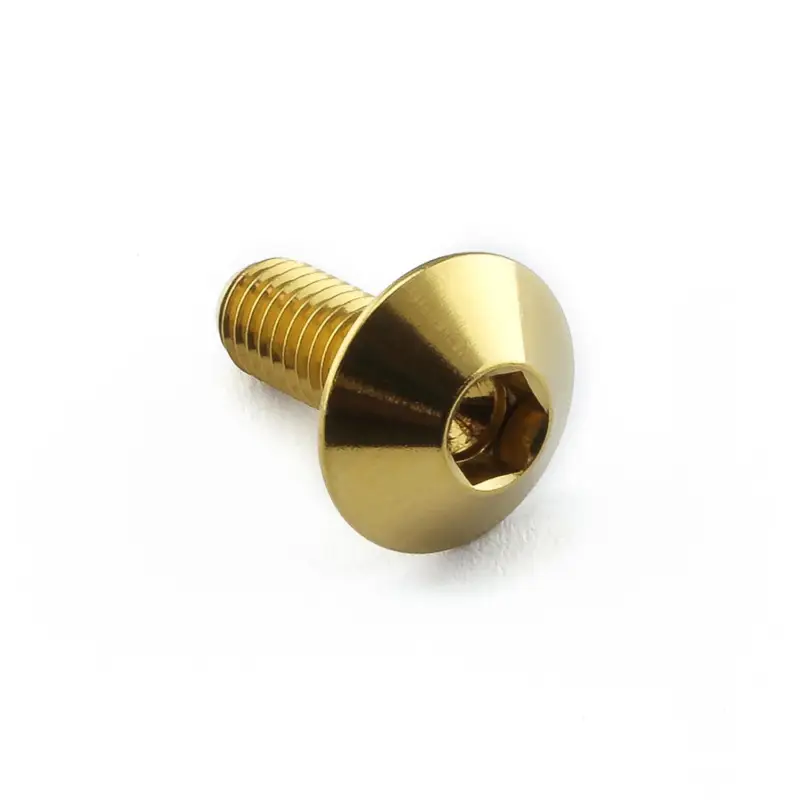 Pro-Bolt nerezový inbusový šroub s vypouklou hlavou o průměru 12 mm se závitem M5 x 0,80 mm a délkou 12 mm, barva zlatá Objednat Nyní