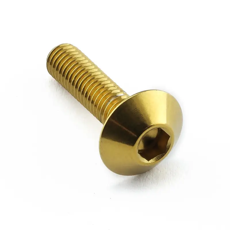 Pro-Bolt nerezový inbusový šroub s vypouklou hlavou o průměru 12 mm se závitem M5 x 0,80 mm a délkou 20 mm, barva zlatá Pouze Dnes