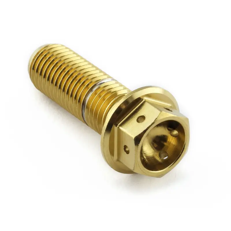 Pro-Bolt nerezový šroub s šestihrannou hlavou se závitem M10 x 1,25 mm a délkou 30 mm, barva zlatá Levný