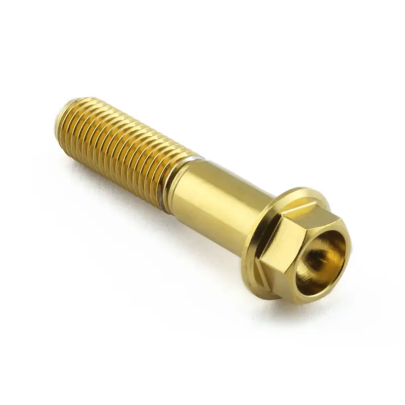 Pro-Bolt nerezový šroub s šestihrannou hlavou se závitem M10 x 1,25 mm a délkou 45 mm, barva zlatá Bezpečná Platba