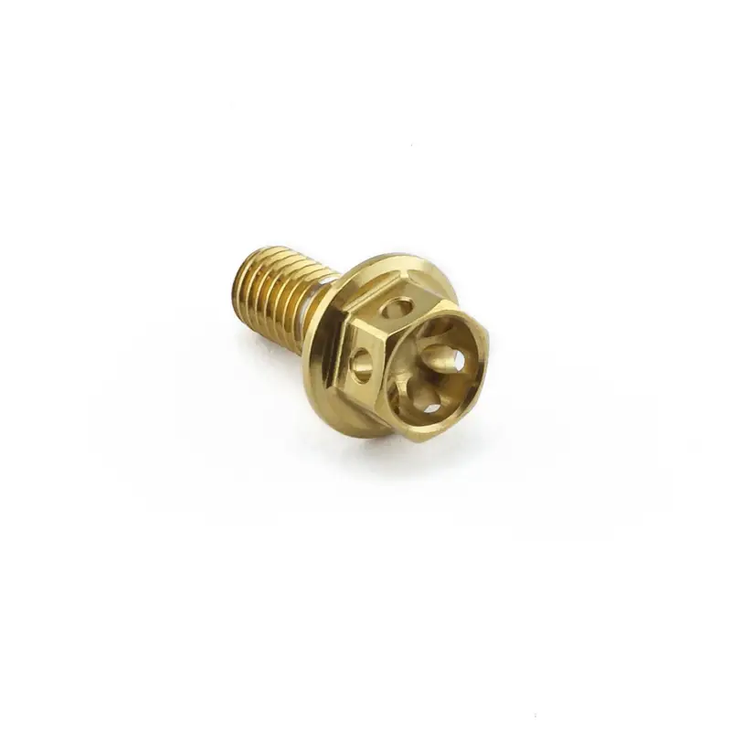 Pro-Bolt nerezový šroub s šestihrannou hlavou se závitem M5 x 0,80 mm a délkou 10 mm, barva zlatá Bezpečná Platba