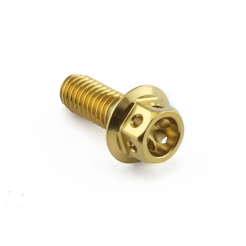 Rychlé Dodání Pro-Bolt nerezový šroub s šestihrannou hlavou se závitem M6 x 1,00 mm a délkou 15 mm, barva zlatá