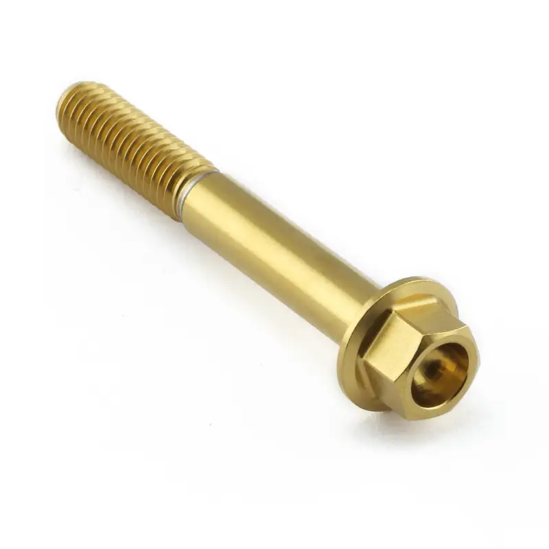 Must-Have Pro-Bolt nerezový šroub s šestihrannou hlavou se závitem M6 x 1,00 mm a délkou 45 mm, barva zlatá