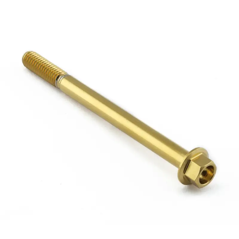 Pro-Bolt nerezový šroub s šestihrannou hlavou se závitem M6 x 1,00 mm a délkou 75 mm, barva zlatá Nejprodávanější
