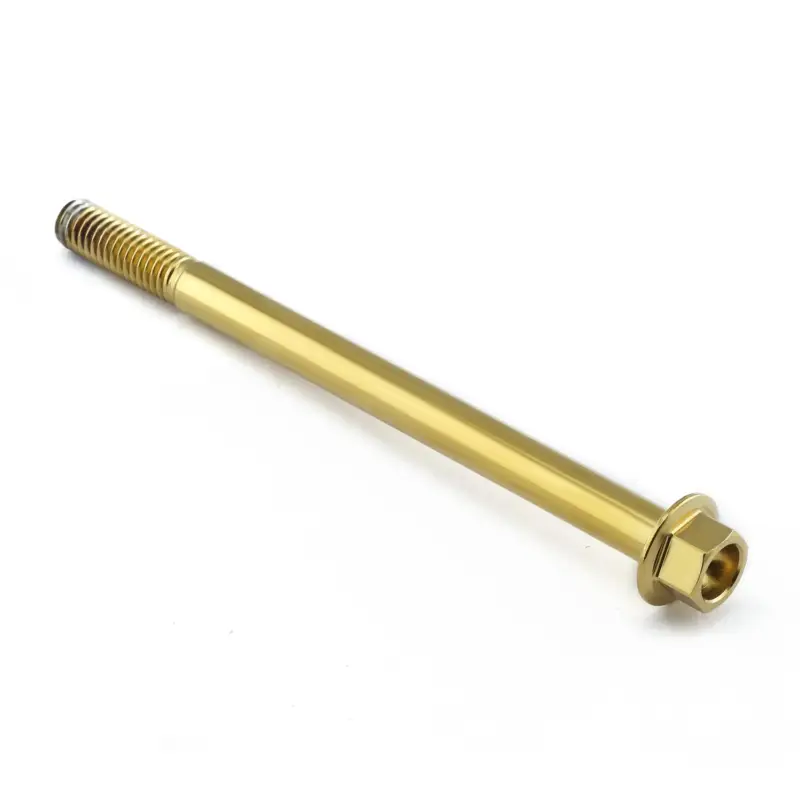 Cenový Hit Pro-Bolt nerezový šroub s šestihrannou hlavou se závitem M6 x 1,00 mm a délkou 85 mm, barva zlatá