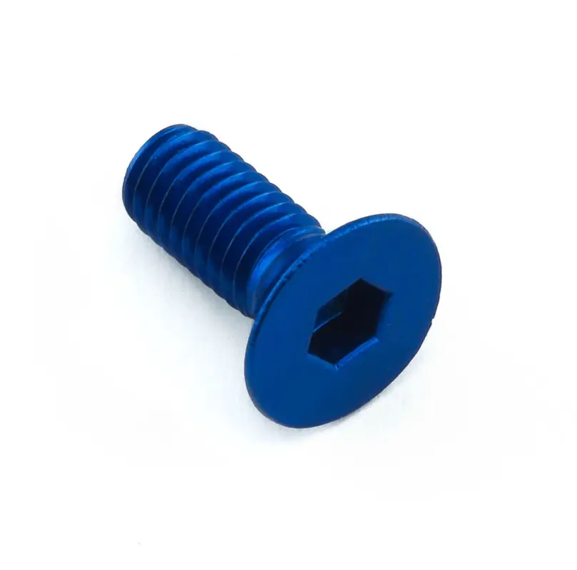 Pro-Bolt hliníkový inbusový šroub se zápustnou hlavou se závitem M6 x 1,00 mm a délkou závitu 11,2 mm, barva modrá Nová Kolekce