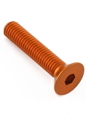 Aktuální Pro-Bolt hliníkový inbusový šroub se zápustnou hlavou se závitem M8 x 1,25 mm a délkou závitu 35 mm, barva oranžová
