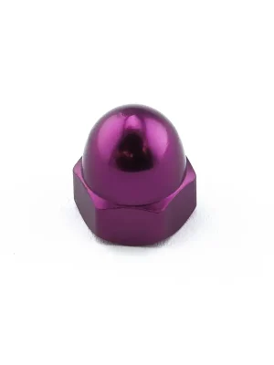 Hit Sezóny Pro-Bolt hliníková matka uzavřená matka se závitem M6 x 1,00 mm, barva fialová