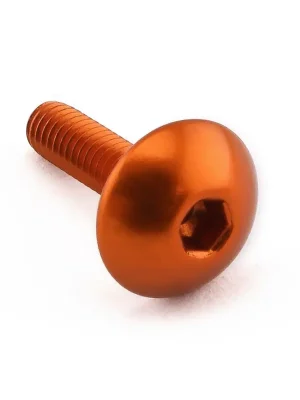 Nakupujte Hned Pro-Bolt hliníkový inbusový šroub s vypouklou hlavou o průměru 12 mm se závitem M4 x 0,70 mm a délkou závitu 15 mm, barva oranžová
