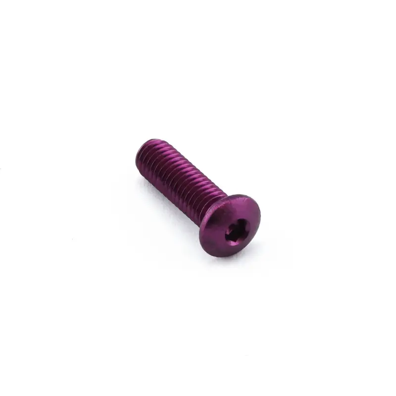 Expresní Doručení Pro-Bolt hliníkový inbusový šroub s vypouklou hlavou o průměru 9 mm se závitem M5 x 0,80 mm a délkou závitu 16 mm, barva fialová