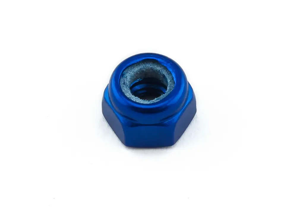 Pro-Bolt hliníková matka s nylonovou vložkou se závitem M4 x 0,70 mm, barva modrá Must-Have