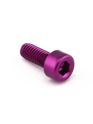 Cenově Výhodný Pro-Bolt hliníkový inbusový šroub s válcovou hlavou se závitem M4 x 0,70 mm a délkou závitu 10 mm, barva fialová