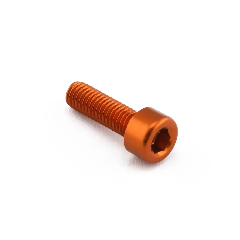 Nejlepší Volba Pro-Bolt hliníkový inbusový šroub s válcovou hlavou se závitem M5 x 0,80 mm a délkou závitu 16 mm, barva oranžová