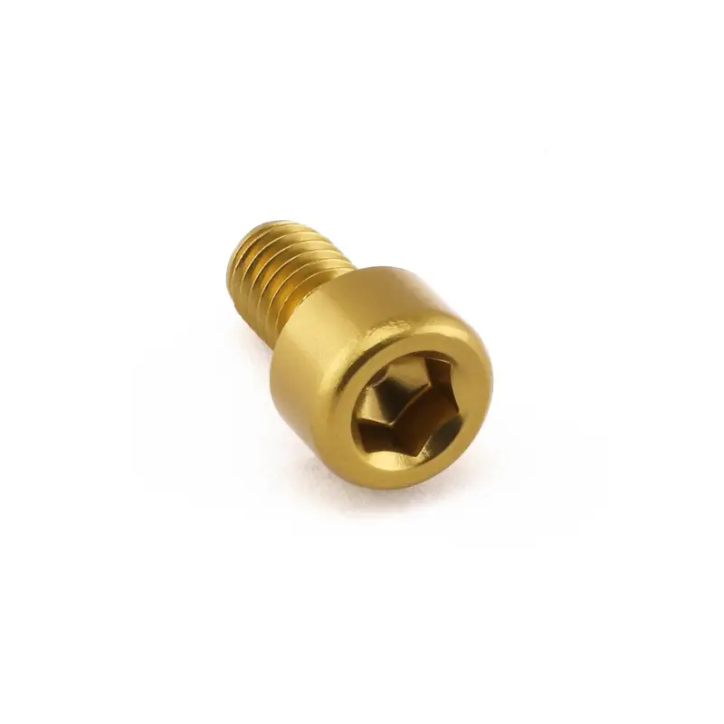 Pro-Bolt hliníkový inbusový šroub s válcovou hlavou se závitem M6 x 1,00 mm a délkou závitu 10 mm, barva zlatá Must-Have