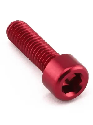 Horká Nabídka Pro-Bolt hliníkový inbusový šroub s válcovou hlavou se závitem M6 x 1,00 mm a délkou závitu 20 mm, barva červená