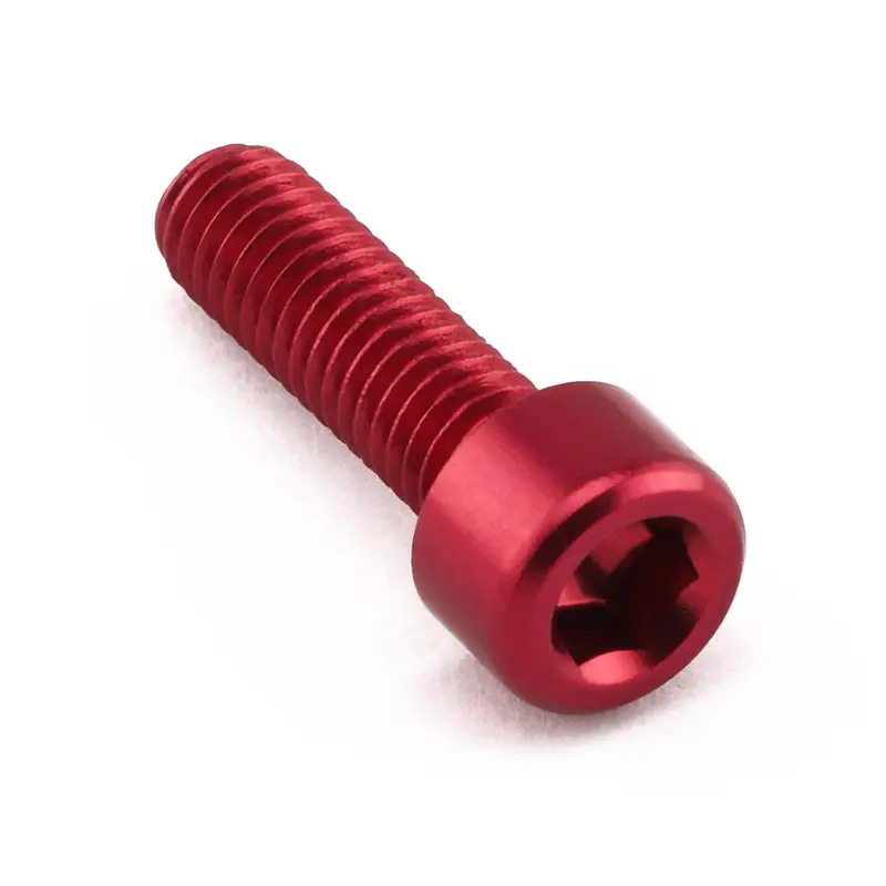 Horká Nabídka Pro-Bolt hliníkový inbusový šroub s válcovou hlavou se závitem M6 x 1,00 mm a délkou závitu 20 mm, barva červená