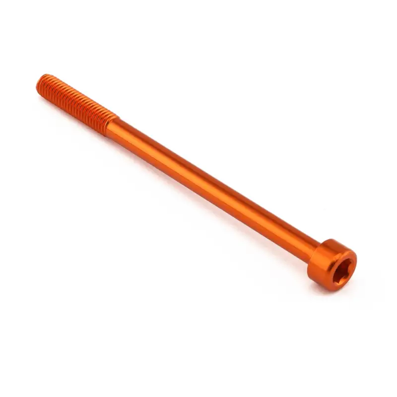 Super Cena Pro-Bolt hliníkový inbusový šroub s válcovou hlavou se závitem M6 x 1,00 mm a délkou závitu 90 mm, barva oranžová