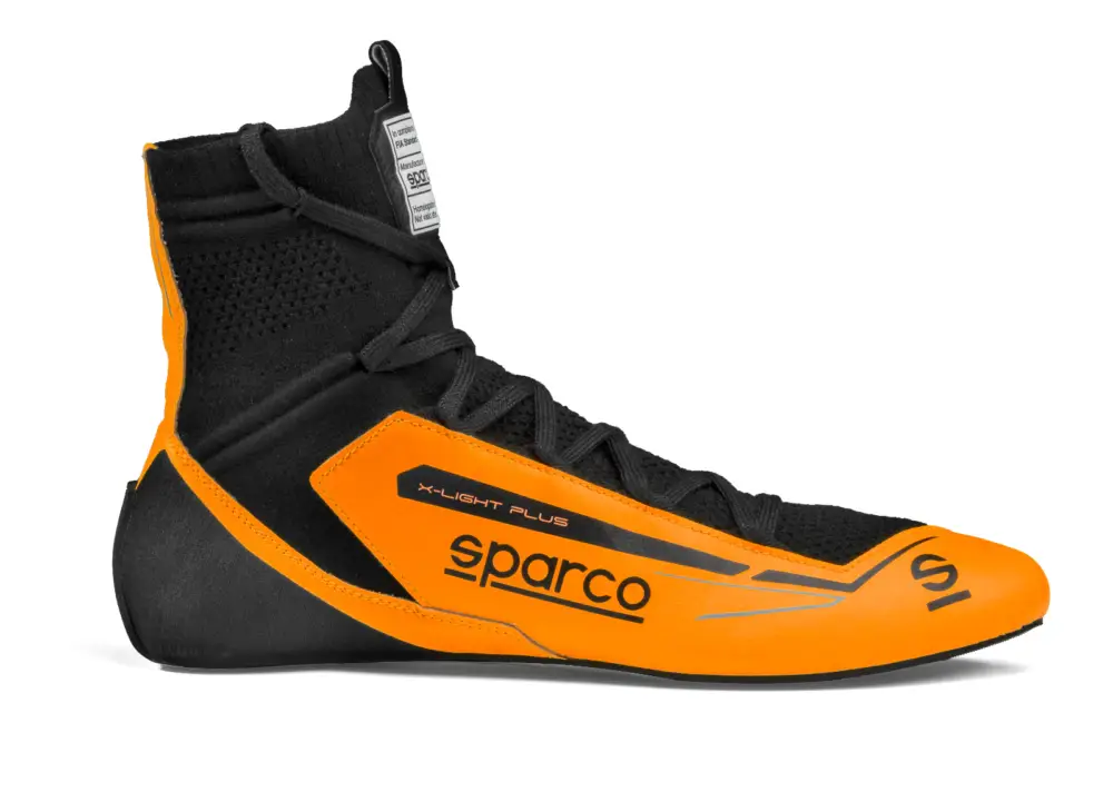 Speciální Cena Závodní boty Sparco X-LIGHT PLUS, s homologací FIA, barva oranžovo-černá, velikost 42