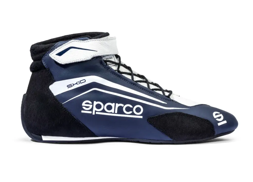 Závodní boty Sparco SKID, s homologací FIA, barva modro-bílá, velikost 37 Nová Kolekce