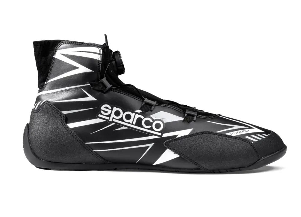 Top Prodej Kartingové boty Sparco K-RAPID s otočným mechanismem zapínání, s homologací FIA, barva černo-bílá, velikost 44