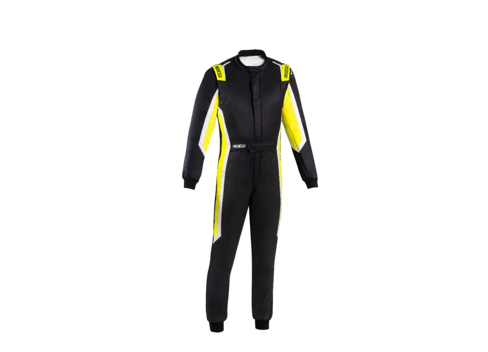 Pouze Dnes Závodní kombinéza Sparco SPRINT MY2025, s homologací FIA + SFI, barva černo-žlutá, velikost 56 (L)