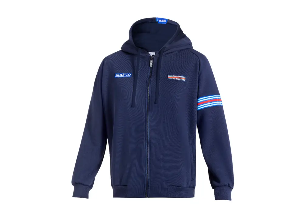 Cenová Bomba Sparco mikina s kapucí, edice Martini Racing, barva modrá, velikost XXXL
