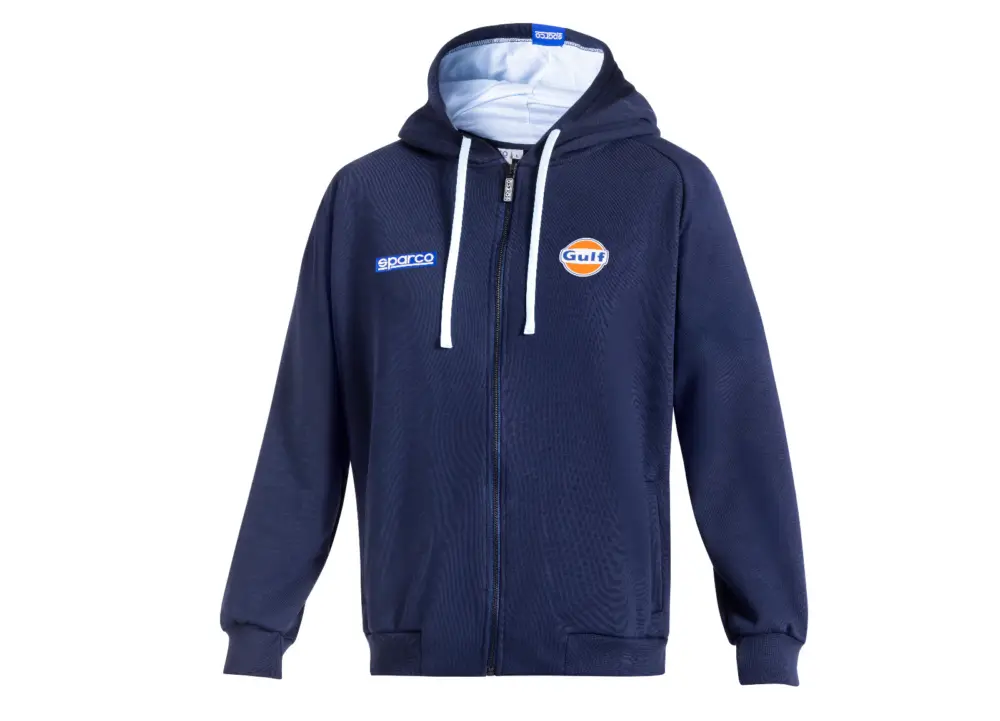 Sparco mikina na zip s kapucí Gulf, barva modrá, velikost XXL Nejlepší Cena