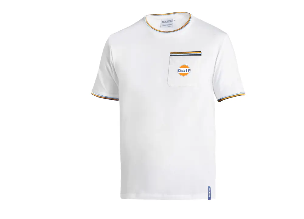 Sparco triko Gulf s náprsní kapsičkou, barva bílá, velikost L Nová Kolekce