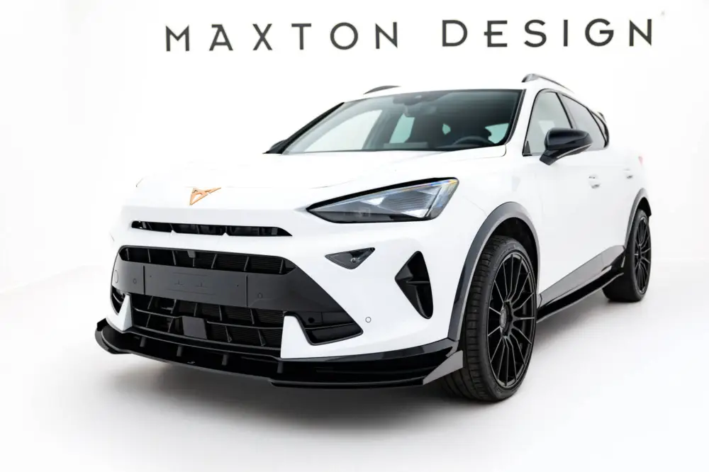 Top Prodej Maxton Design "Street Pro" spoiler pod přední nárazník s křidélky pro Cupra Formentor Mk1 Facelift, s černou a červenou linkou