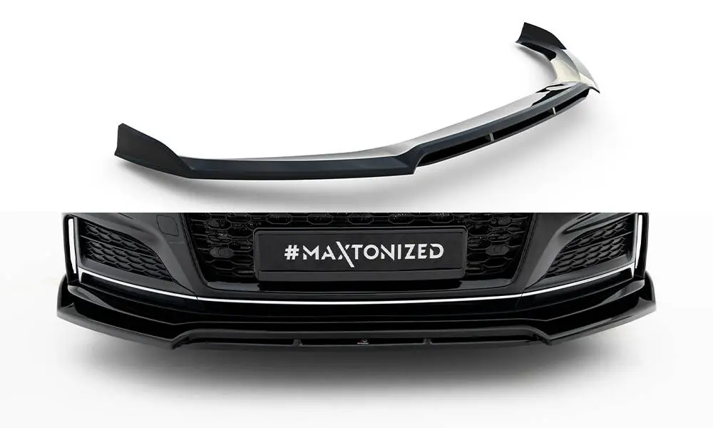 Horká Nabídka Maxton Design spoiler pod přední nárazník pro Audi A5 F5, černý lesklý plast ABS, S-Line Sportback / S-Line Coupe