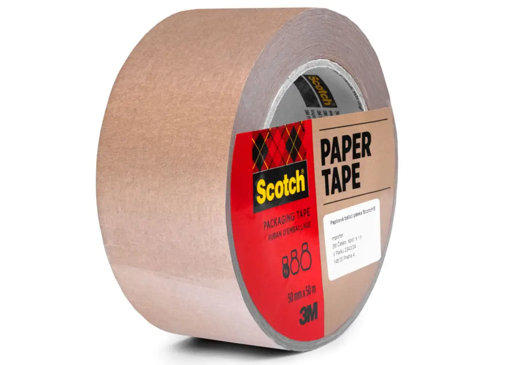 3M Scotch® papírová balicí páska hnědá, 50mm × 50m Rychlé Dodání